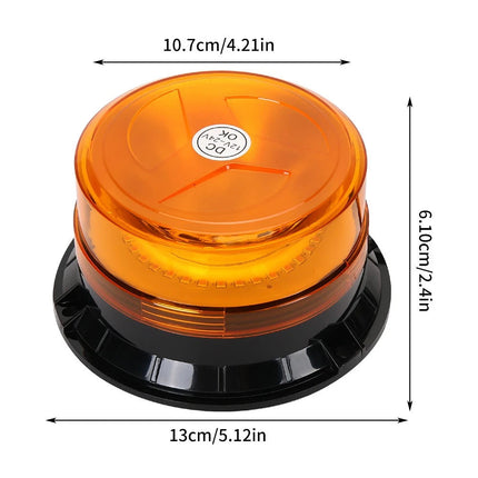Amber Strobe Warning Light 36 LED Rotating Flashing Beacon 12V 24V Truck Trailer