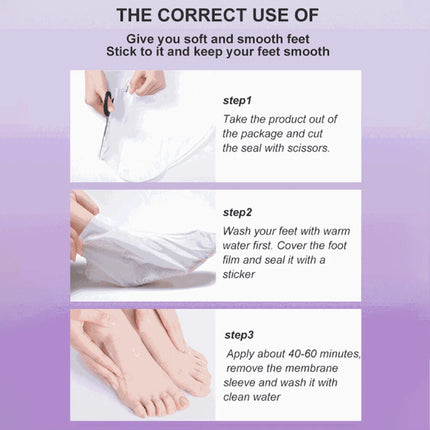 5 Pair Exfoliating Foot Peel Mask Soft Feet Hard Dead Skin Remove Smooth Sock