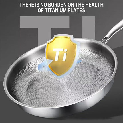 Frying Pan Scratch-Resistant Non Stick Cookware Titanium Hammered Induction