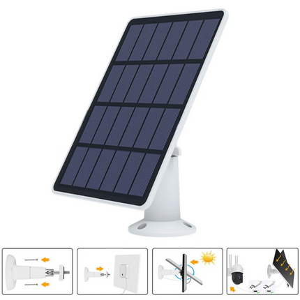 For Eufy Eufycam Cam E/2C/2/2 Pro USB Solar Panel Charger Security Camera Panel