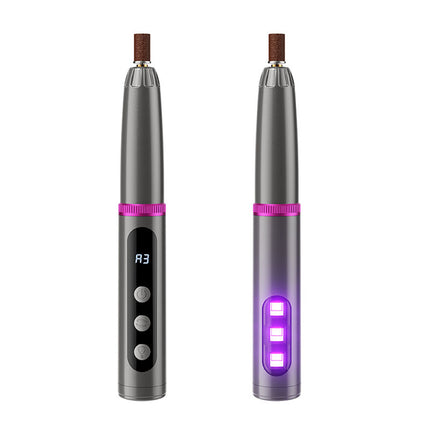 2-in-1 Electric Nail Drill & Rapid UV Curing Lamp Polishing Grinder Gel Drying