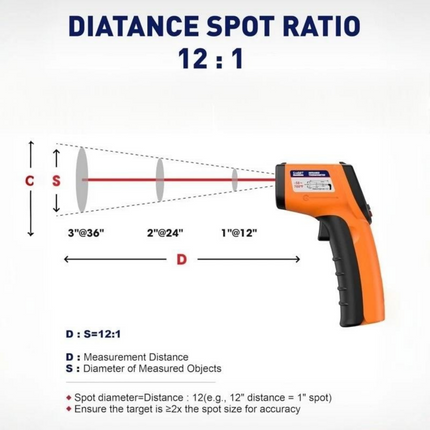 Infrared Thermometer Non-Contact Digital Temperature Meter for Cooking BBQ Kitchen