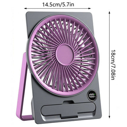 Portable Mini Handheld Fan USB Desk Fan 5-Speed Quiet Cooling for Office Dorm 1p