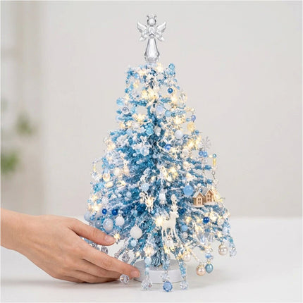 DIY Beaded Winter Magic Christmas Tree Kit, Handmade Colorful Bead Ornament Making Set