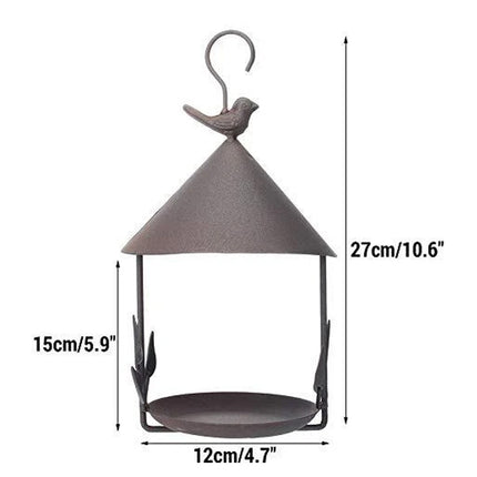 Hanging Bird Feeder Parrot Iron Food Container Wild Seed Outdoor Birdfeeders