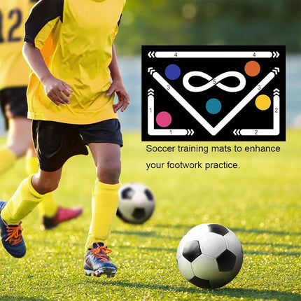 Football Skills Training Mat Non Slip  Adults Dribble Training Carpet Sports