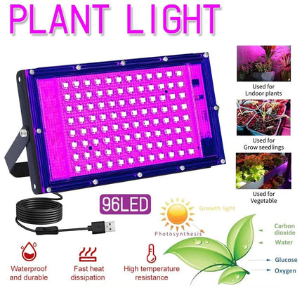 Full Spectrum Plant 96 LED UV Grow Light Halo Lamp For Indoor Hydroponic Plant