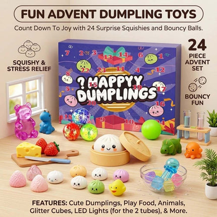 24PCS Advent Christmas Calendar 2026 Squeeze Doll Toy Set Xmas Gift