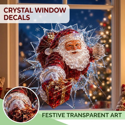 New Santa Claus Christmas Window Glass Sticker Decal Mural Home Decoration Wall Stickers
