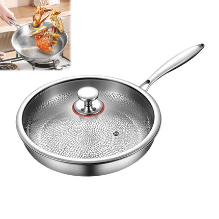 Frying Pan Scratch-Resistant Non Stick Cookware Titanium Hammered Induction