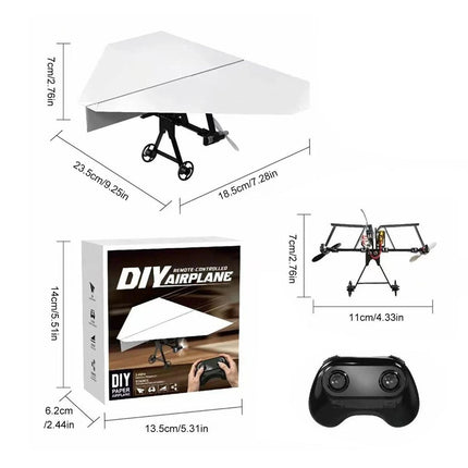RC Paper Aircraft Kit Electronic DIY Paper Aircraft Fly For  Adults Gift AU