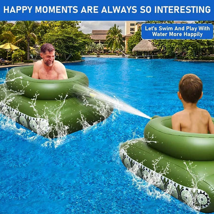 Pool Tank Float Adult Inflatable Swimming Game Toy Water blaster Holder 155 x 112 x 61cm