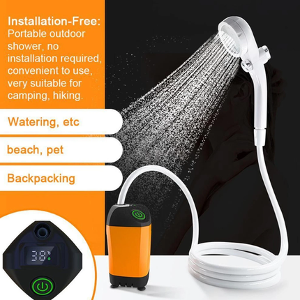 Portable Shower Camping Shower Outdoor Camp Electric Rechargeable Shower Pump
