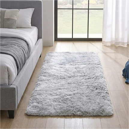 Light Grey 60cm x 160cm Soft Plush Floor Carpet Rug Mat Living Room Bedroom