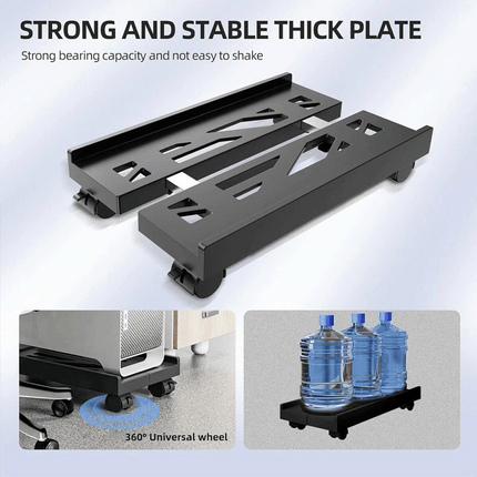 Computer Tower Holder Adjustable Stand With Rolling Wheels For Desktop Office
