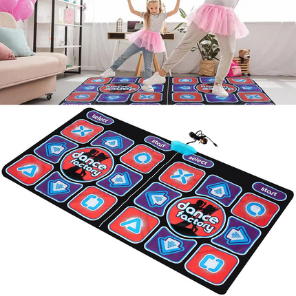 Double Dance Mat Non-Slip Wireless Dancing Step Pad Interactive Music Game