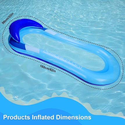 Inflatable Float Chair Hammock Pool Lounge Bed Swimming Chair Water Beach Party