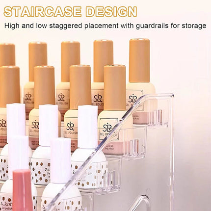 6Tier Nail Polish Organizer Stand Clear Storage Display Rack Box for Makeup