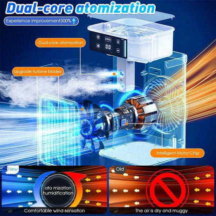 Evaporative Air Cooler Conditioner Portable Cooling Fan 6L Humidifier LED Light