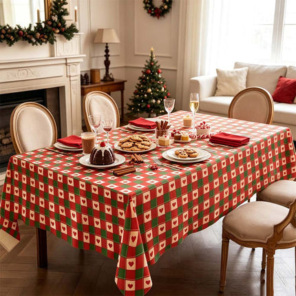 Christmas Rectangle Tablecloth, Dining Home Table Cover for Xmas Party Decor, 140*220CM