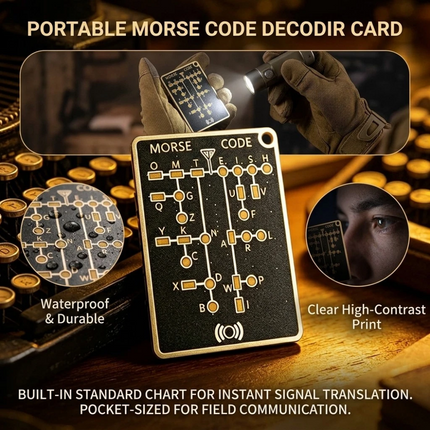 2X Morse Code Karte Pro Pocket-Size LED Trainer Morse Code Trainer Card Pro