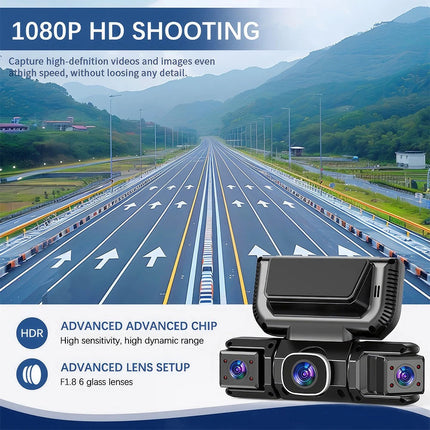 4 Ch Dash Cam 5GHz WiFi Front Rear and Inside with Night Vision G-Sensor for Car