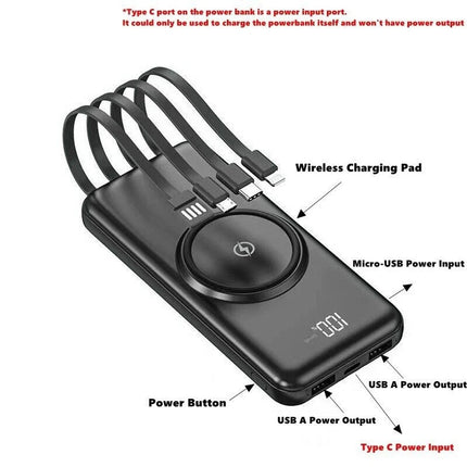 20000mAh Travel Power Bank Portable Universal Dual USB Ports for Mobile Phone AU