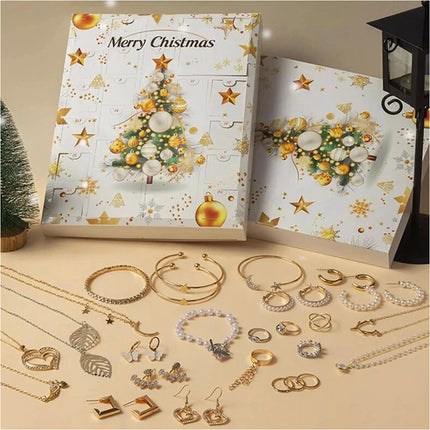 Jewelry Advent Calendar Christmas 24 Days Countdown Calendar Xmas Box Gifts