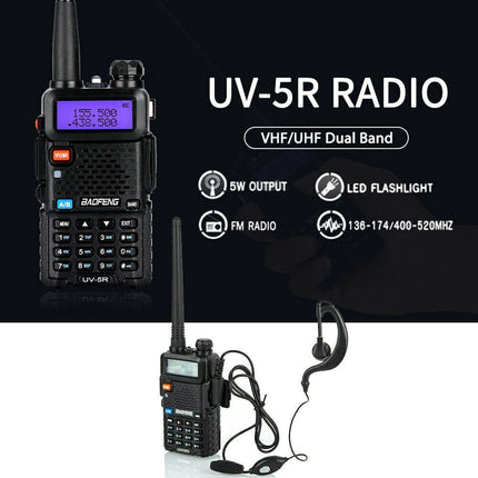 LCD Long Range UHF with Headsets USB Rechargeable