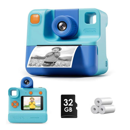 Blue Portable Digital Instant Print Camera with Thermal Printing
