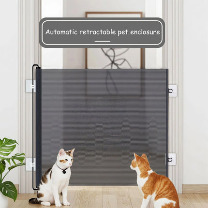 Retractable Dog Pet Mesh Stairs Gate Pets Barrier For Dog Cat  Fence