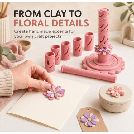 3D Printed Modular Clay Bloom Maker Clay Bloom Shaping Sleeves Gift Making