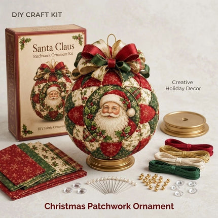 Christmas Classics Patchwork Ornament DIY Kit,Santa Claus  Patchwork Ornament Kit
