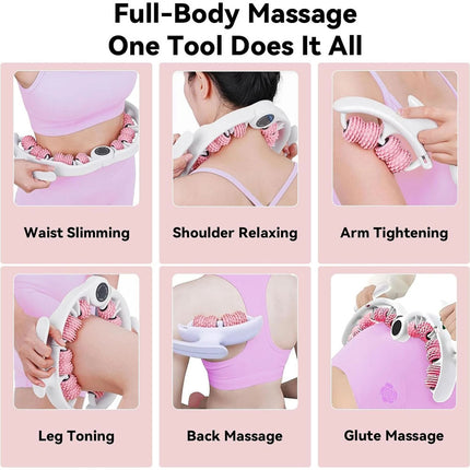 Lymphatic Drainage Massager Roller Anti-Cellulite Fascia Tool Legs Glutes Belly