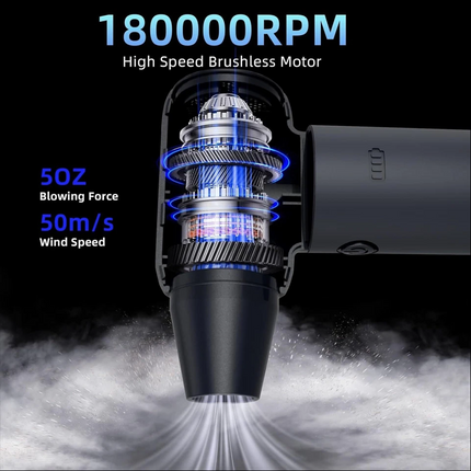 180000RPM Dry Portable Super Jet Fan Turbo Mini Duster 3Gear Electric Air Blower