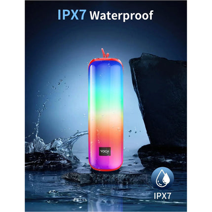 Bluetooth Box 40W Sound IPX7 Waterproof RGB Lights Wireless Outdoor Speaker