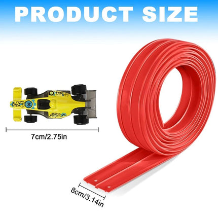 5m Flexible Race Track Roll Up Car Track Include 4 Alloy Xmas Gifts