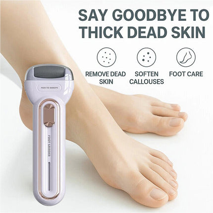 Purple Electric Care Pedicure Foot File Hard Dead Skin Callus Remover Foot Grinder Kit