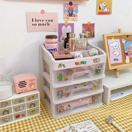 Multi-Drawers Makeup Organizer Container Box Cosmetic Storage Box Desk Lipstick