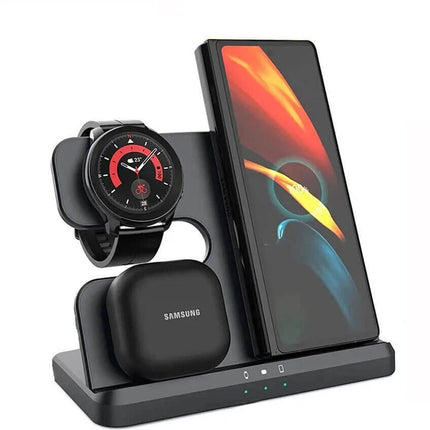 15W Fast Charging Wireless Charger Station Ft Samsung Galaxy Phone Watch Earbuds