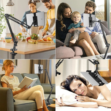 360° Flexible Lazy Bed Desk Phone Holder Long Arm Tablet Stand Mount Universal