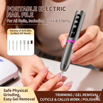 2-in-1 Electric Nail Drill & Rapid UV Curing Lamp Polishing Grinder Gel Drying