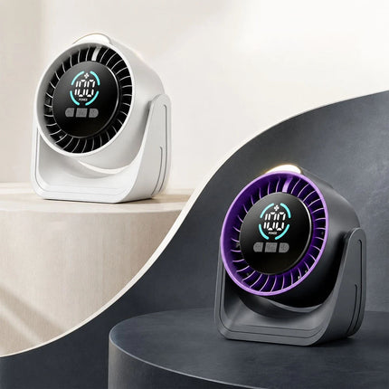 100 Speed USB Desk Fan Portable Mini Quiet Personal Cooling Fan With LED Light