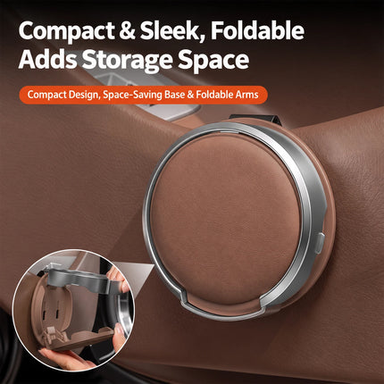 Universal Foldable Car Cup Holder with Hook Folding Automotive Door Storage