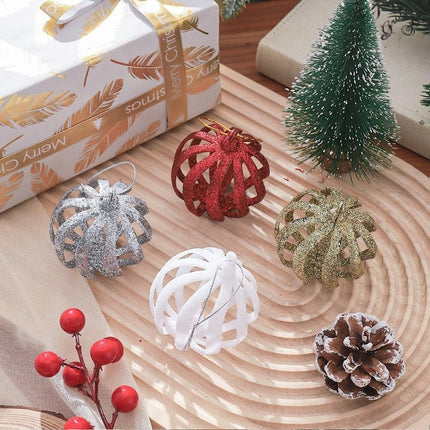 6Pcs 6cm Christmas Ball Ornaments Holiday Home Decoration
