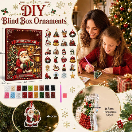 Christmas Advent Calendar 2026, 24 Pcs Diamonds Painting Kit Countdown Box
