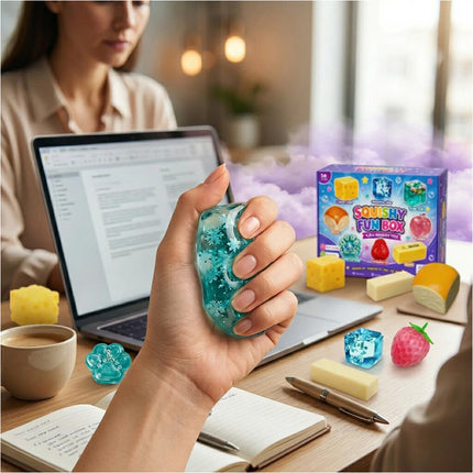 8-Piece Set Squish Box Malt Sugar Stress Relief Fidget Toys Christmas Gift
