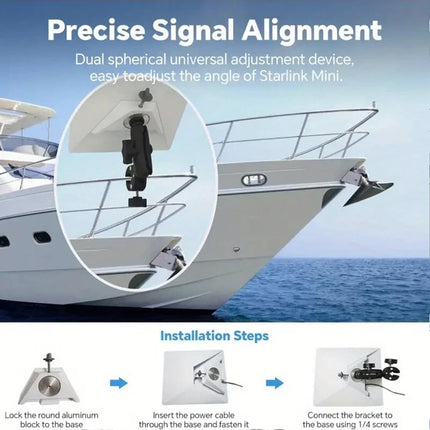 Portable Mount Adjustable RV Pole Clamp Holder Bracket for Starlink Mini Dish