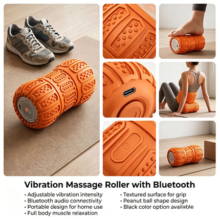 Silicone Vibrating Massage Roller For Muscle Recovery & Pain Relief- VIBIT Style