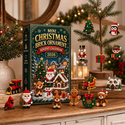 Mini Christmas Brick Ornament Advent Calendar 24 Day Unique Buildable Holiday AU